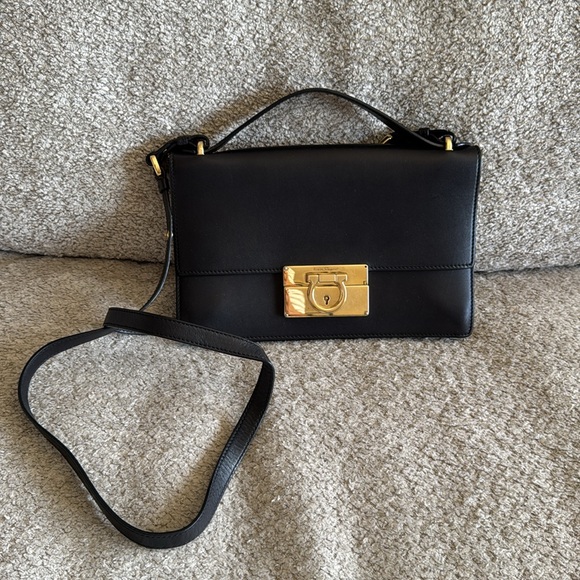Salvatore Ferragamo Handbags - Ferragamo Leather Aileen Crossbody Bag with adjustable cross body strap